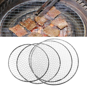 VFGTERTE 26/28/30/33cm BBQ Grill Round Grilling Meshes kitchen Outdoor Camping Vegetables Meat Fish Seafood Cooking BBQ Tools