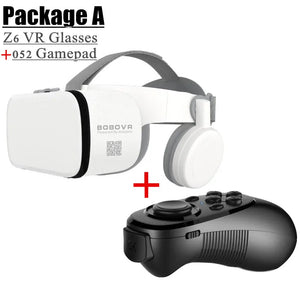 BOBOVR Z6 Wireless Virtual Reality Glasses Google Cardboard Box Stereo Mic VR Headset 3D IMAX for 4.7-6.5" Phone,Support Gamepad