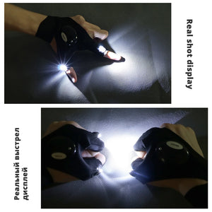 Novelty LED Flashlight LED Glove light Finger light Battery included Used for night fishing, camping, repairs,Adventure,etc.