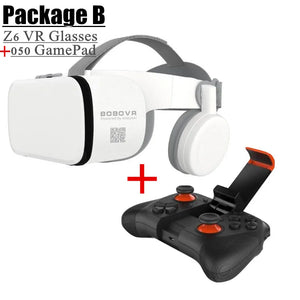 BOBOVR Z6 Wireless Virtual Reality Glasses Google Cardboard Box Stereo Mic VR Headset 3D IMAX for 4.7-6.5" Phone,Support Gamepad