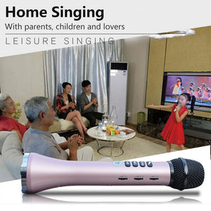 XIAOKOA L-698 15W Wireless Karaoke Microphone Bluetooth Speaker 4000mah 2in1 Handheld Sing&Recording KTV Player for iOS/Android