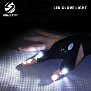 Novelty LED Flashlight LED Glove light Finger light Battery included Used for night fishing, camping, repairs,Adventure,etc.