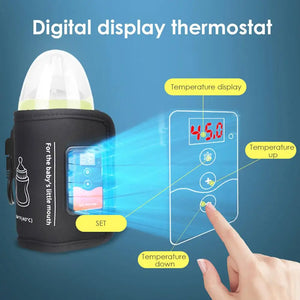 Baby Bottle Warmers USB Heating Bottle Baby Bottle Cooler Hot Water Bottle Smart For Baby Travel Adjustable Milk Warmer