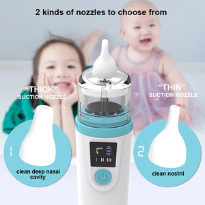 hetaida Electric Baby Nasal Aspirator Safe Comfortable Hygienic Silicon Nose Cleaner Aspirators For Children Kids Bebe Healty