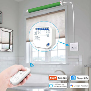 Tuya Smart Life Curtain Switch Module Remote Control Blinds Roller Shutter RF+WIFI App Timer Google Home Aelxa Echo Smart Home - Stereotech