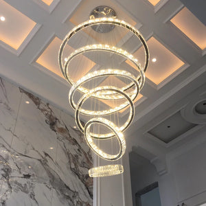 Gold Chandelier for Living Room Dining Table Modern Table Staircase LED Pendant Lamps Luxury Loft Long Chandeliers Indoor Light