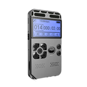 Professional Mini Digital Voice Audio Recorder Smart Sound Control Noise Reduction HD HIFI Music MP3 Player TF Card 64G Extend