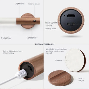 LED Wireless Wood Stick Warm Motion Sensor - Stereotech