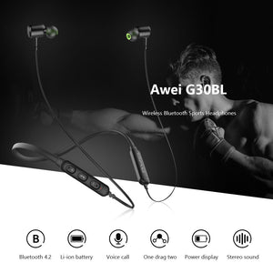 Awei G30BL Wireless Neckband Headphones - Stereotech