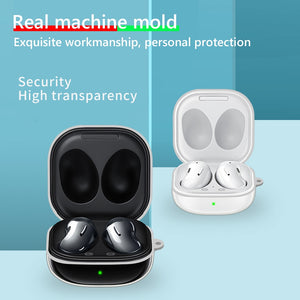 Silicone Earphone Protective Case Wireless Bluetooth Headset Anti-fall Cover With Buckle Compatible For Samsung Galaxybuds2 Live/pro Lavender Gray