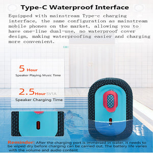 Wireless Bluetooth Speaker Bric 3rd Generation Audio Waterproof Outdoor Sound Rechargeable Battery Blue