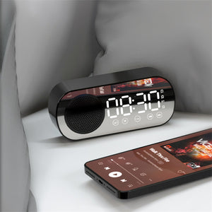 Led Wireless Mirror Alarm Clock - Stereotech