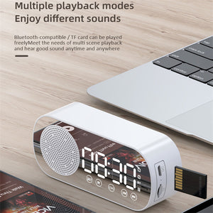 Led Wireless Mirror Alarm Clock - Stereotech