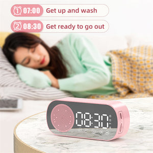 Led Wireless Mirror Alarm Clock - Stereotech