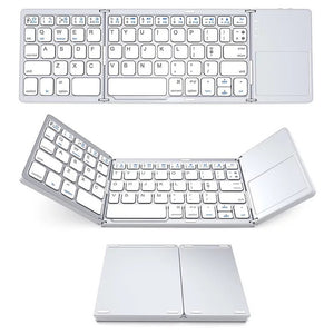 Portable Mini Bluetooth Keyboard Silver - Stereotech