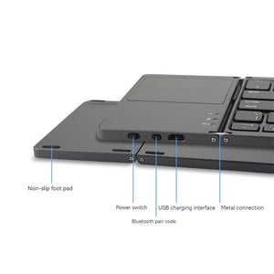 Portable Mini Bluetooth Keyboard Silver - Stereotech