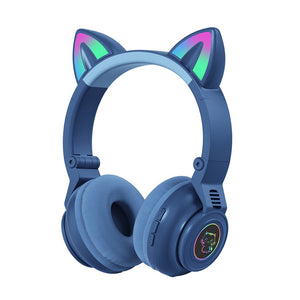 STN26 Colorful Lights Cat Ear Shape Headphones - Stereotech