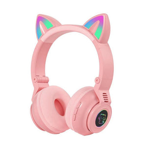 STN26 Colorful Lights Cat Ear Shape Headphones - Stereotech