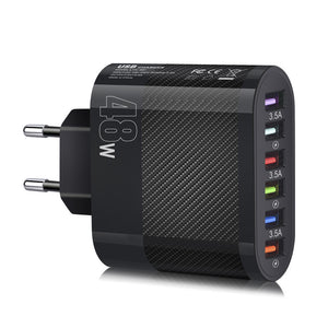 USB Wall Charger 48W 6-Port Fast Charger - Stereotech