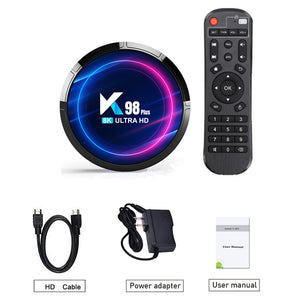 K98 Plus Home Smart Media Player Ultra HD Dual Wifi 8k Smart Tv Box for Android 13.0 Top Box US Plug 4+64gb - Stereotech