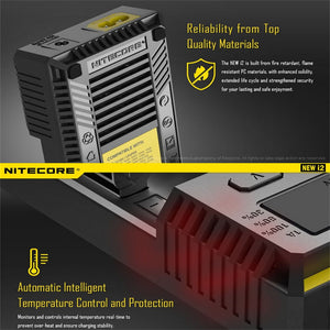 Nitecore Battery Two Bays Charger With LCD Display - Stereotech