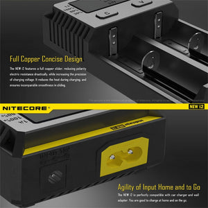 Nitecore Battery Two Bays Charger With LCD Display - Stereotech