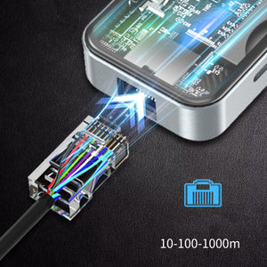 10 in 1 USB C Hub with Ethernet Adapter 4k 30hz HD Multimedia Interface Vga USB C USB 3.0 USB 2.0 SD TF Card Reader
