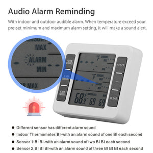 Home Electronic Alarm Thermometer - Stereotech