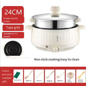 Multifunction Electric Cookers Single/Double Layer 1-2 People Household Non-stick Pan Hot Pot Rice Cooker Cooking Appliances NEW