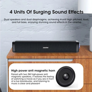 4D Wired Computer Speaker Bar Stereo Sound Subwoofer For Macbook Laptop Notebook PC Music Player PC Soundbar Loudspeaker