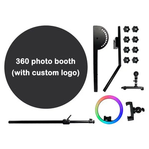 Portable 360 Photo Booth Rotating Machine For Picture Automatic 360 Video PhotoBooth With Flight Case 80 100 115cm Party Wedding