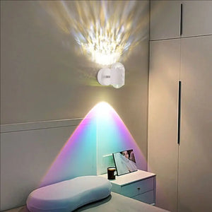 RGB Projection Night Light Wave Projector Light Gradual Water Lamp with Remote Control for Home Room Party Holiday  Decor Light