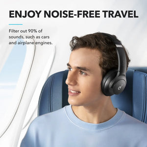 soundcore by Anker Q20i Hybrid Active Noise Cancelling Headphones Wireless Over-Ear Bluetooth 40H Long ANC Playtime