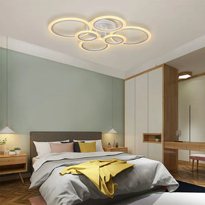 Modern LED Ceiling Lights Circular chandelier Luminaire Lamp Remote control Dimmable Hanging Lamp Home Decoration Daily Lighting