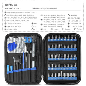 120 in 1 Precision Electric Screwdriver Set Mini Rechargeable Kit Cordless Wireless Bits for Xiaomi Cell Phone Mobile Laptop PC