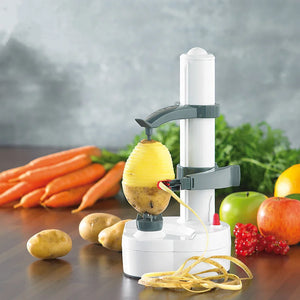 1pc Electric Apple Peeler Cutter Slicer Fruit Potato Peeler Automatic Battery Operated Machine Easy-to-use Kitchen Tool Utensil