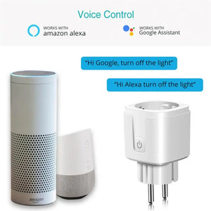 16A Tuya WiFi EU Smart Plug Outlet Power Monitor Wireless Socket Remote Timer Electrical Control For Google Home Alexa Alice