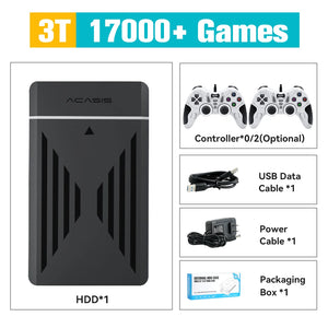 3TB Gaming Emulation Hard Drive With 17000 Retro/PC Games Launchbox Retrobat Playnite Gaming HDD For PS4/PS3/Switch/WIIU/N64/PS1