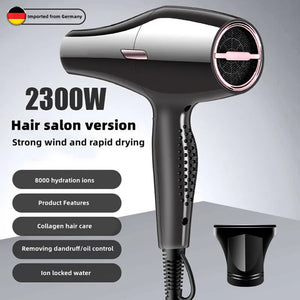 3000W Hair Salon Hair Dryer High Power Strong Wind Speed Dry Blue Light Ion Silent Home Hairdresser Special New Product