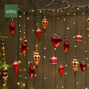 Christmas painted lantern pendant Christmas tree pendant Shopping mall window Christmas decoration supplies decoración hogar