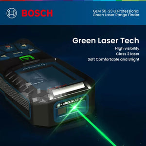 Bosch Laser Tras Range Finder GLM 50-27 High Power Green Laser Distance Meter 50M Laser Tape Measure Bluetooth Connection APP