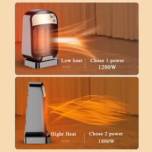 110V&220V Portable Electric Heater 1200W Desktop Fan Heater PTC Heating Warm Air Blower Home Office Warmer Machine for Winter