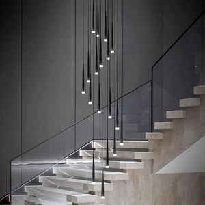 Modern ring stairs led lights pendant light lamps for living room led Chandeliers for dining room hanging light indoor lighting