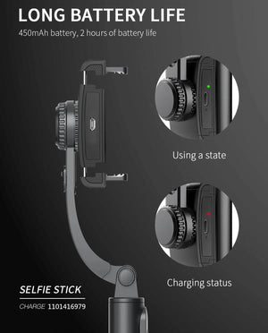 COOL DIER 2023 NEW Phone Gimbal stabilizer Wireless Bluetooth selfie stick tripod Stabilizer holder bracket For Smartphone live - Stereotech