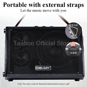 8 Inch Acoustic Guitar Amplifier Speaker Sax Ukulele Piano Practice AMP Built-in Chorus Reverb Delay Effect 100W Outdoor Speaker