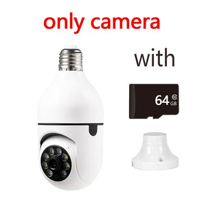 5G Wifi 1080P IP Camera Wireless Smart Home Night Vision Bulb Surveillance Camera E27 Auto Tracking Video Security Baby monitor