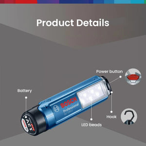 Bosch Led Source Working Light Mini 12V Li-Ion Battery Flashlight Rechargeable Torch Strong Magnet Emergency Power Bank Lantern