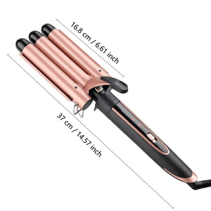 5 in 1 Curling Wand Sets with 3 Barrel Hair Waver, Dual Voltage , Instant Heating, Temp Adjustment ,Hair Crimper Iron for Women