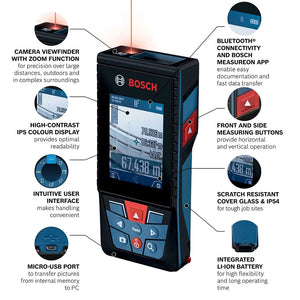 Bosch Laser Tras Range Finder GLM 50-27 High Power Green Laser Distance Meter 50M Laser Tape Measure Bluetooth Connection APP