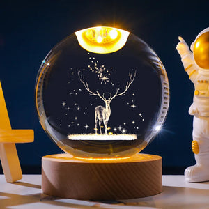 LED Night Light Milky Way Galaxy Solar System Crystal Ball Children Night Lamp Bedroom Ambient Light Creative Gift Night Light